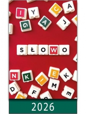 Kalendarz 2026 na biurko słowo