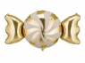 Balon foliowy Cukierek beżowo-złoty 113x54cm