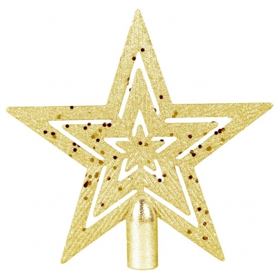 Szpic choinkowy gwiazda złota