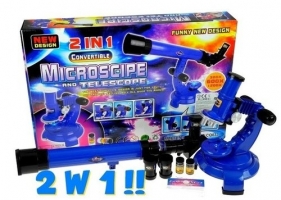 Zestaw 2w1 Mikroskop Teleskop Zestaw Odkrywcy