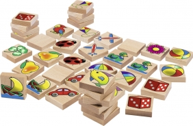 Heros Drewniana gra memory kafelki obrazkowe, 40 el.