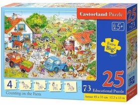 Puzzle Edukacyjne - Counting on the farm CASTOR (E128)