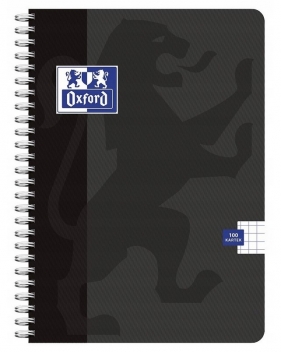 Kołozeszyt Oxford Standard A4, 100k kratka - czarny