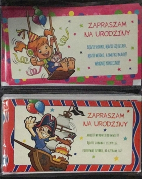 Zaproszenia Kids (opakowanie 10 sztuk) Mix wzorów