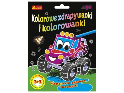 <img src='https://webimage.pl/pics/129/1/d4827476921129.jpg' style='height:440px' /> Kolorowe zdrapywanki i kolorowanki Autka i Dinuś