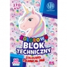 Blok rysunkowy Astra Bs & Unicorn A4 - kolorowy