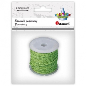 Sznurek papierowy 2mm 10m zielono-złoty