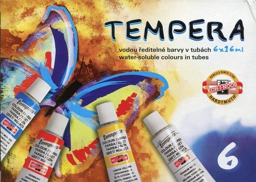 Farby Tempera, 6 kolorów x 16ml (85734)