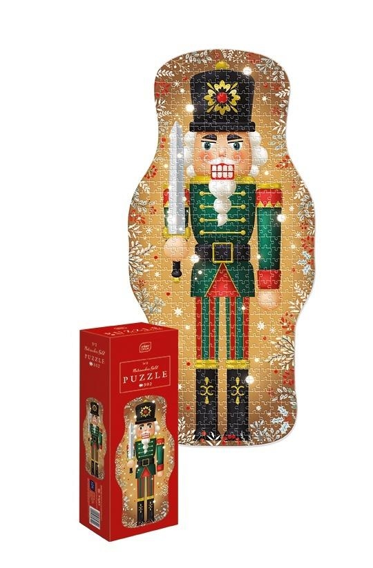 Puzzle 502 Shape Christmas Nutcracker Gold