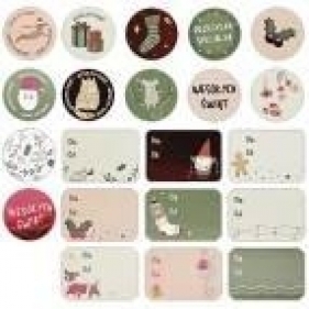 Naklejki papierowe okrągłe 28mm 21szt