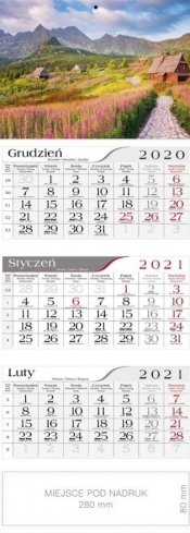 Kalendarz 2021 Trójdzielny Hala gąsienicowa CRUX