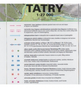 Tatry laminowana mapa turystyczna 1:27 000