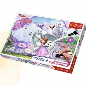 Puzzle Plus 54 elementy + Magiczny mazak Jej Wysokość Zosia Zosia i jednorożec