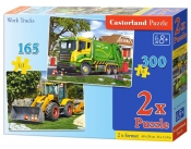 Puzzle 2w1 śmieciarka i traktor 165 i 300 elementów (021130)
