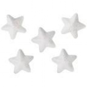 Styropianowe gwiazdki 20x18mm białe 60szt