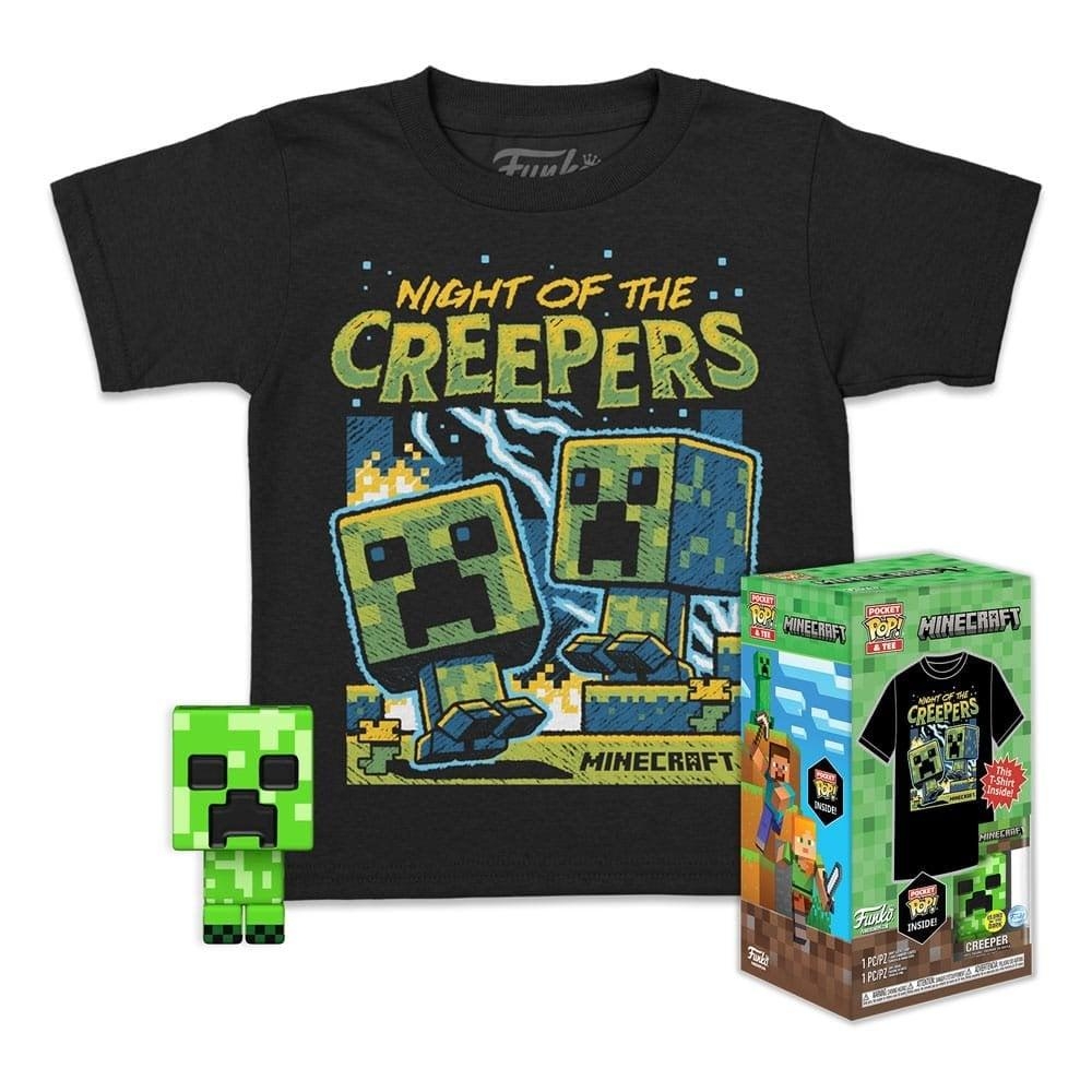 Funko Pocket POP&Tee: Koszulka i figurka: Minecraft - Blue Creeper - XL