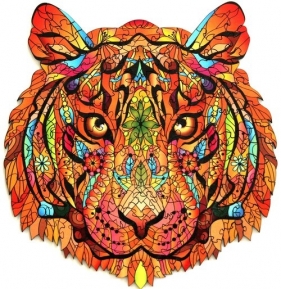 Puzzle drewniane kolorowe Tygrys