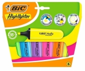 Zakreślacz Flat Neon 6szt. BIC