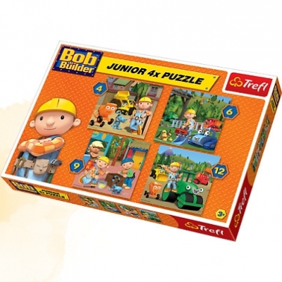 Wesoły dzień Boba - Junior Puzzle - 4 elementy (36113)