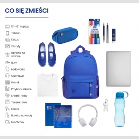 Plecak szkolny Oxford Gradient - niebieski