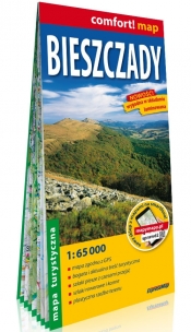 Bieszczady; laminowana mapa turystyczna 1:65 000