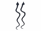 Wąż czarny 34cm 2szt