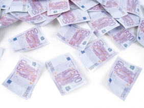 Tuba strzelająca banknotami Partydeco (TUKE80)