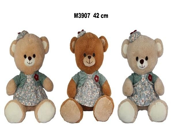 Miś w sukience 42cm MIX
