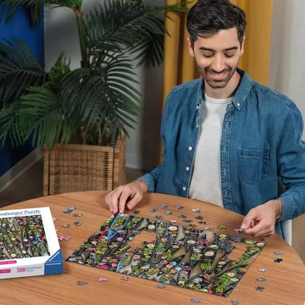 Ravensburger, Puzzle 500: Pływający targ, Indonezja (12001813)