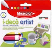Mazaki I-deco Artist 6 kol. FIBRACOLOR