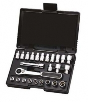 SATA Zestaw 25 kluczy nasadowych przelotowych PASS-THRU 1/4" M/CAL S09131