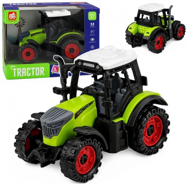 Traktor z napędem frykcyjnym zielony 15cm