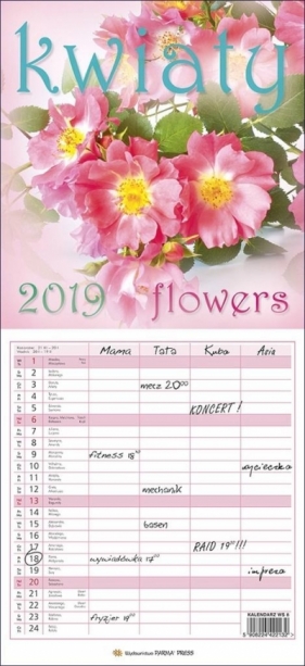 Kalendarz 2019 Wielopl. Śr - Kwiaty PP