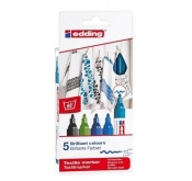 Zestaw Edding 4500 marker do tkanin 5szt