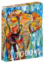 Puzzle 1000 Kolorowy słoń