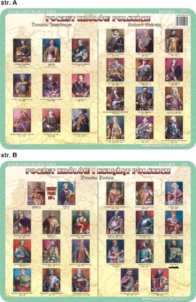 Podkładka edukacyjna 013 - Historia. Dynastia Piastów, Jagiellonów, Królowie elekcyjni
