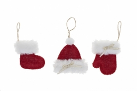 Zawieszki bucik, czapka, rękawiczki MIX