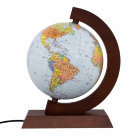 Globus polityczny podświet. drewniana opr. 25cm UA