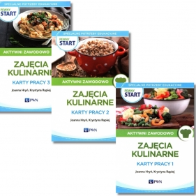 Pakiet: Karty pracy. Aktywni zawodowo. Zajęcia kulinarne. Część 1, 2 i 3. - Joanna Hryń, Krystyna Rapiej