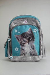 Plecak szkolny Sweet Pets Kot szaro-niebieski