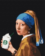 Obraz Paint it! Malowanie po numerach. Dziewczyna z podwójnym latte (BS36701)