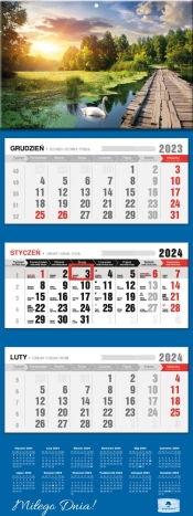 Kalendarz 2024 trójdzielny Mazury KT-2 v.54