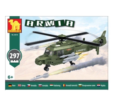 Klocki plastikowe Dromader Armia- Helikopter 297el (130-22513)