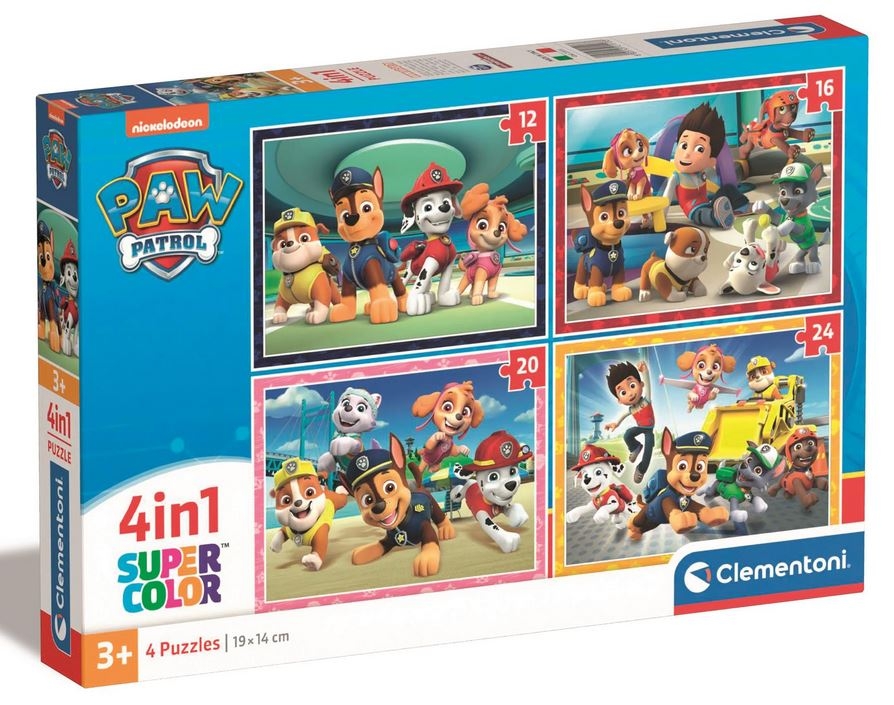 Puzzle 4w1 Super Kolor Paw Patrol