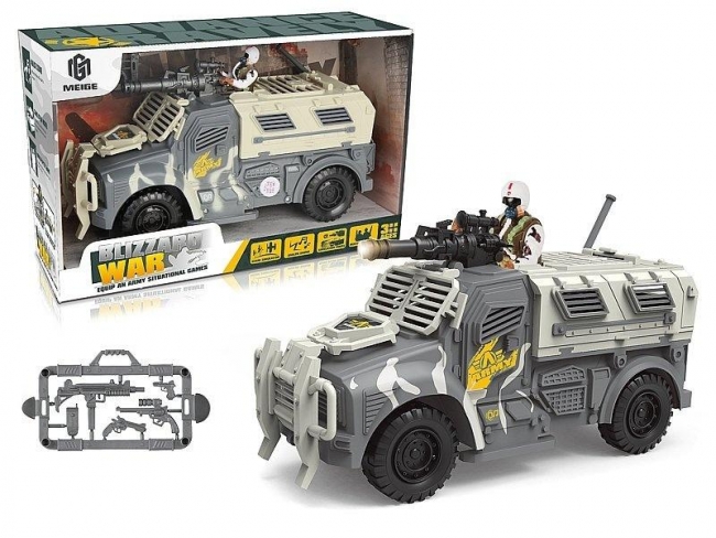 <img src='https://webimage.pl/pics/133/6/d5901271626133.jpg' style='height:440px' /> Zestaw wojskowy Pojazd i żołnierz 35x21x13cm