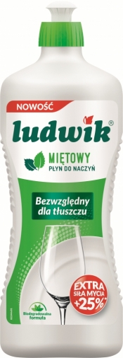 Ludwik, Miętowy płyn do mycia naczyń, 900g