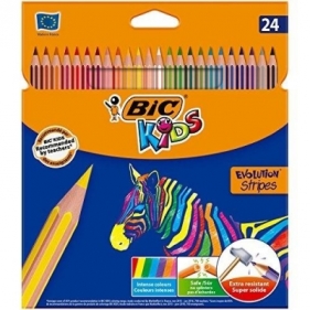 Kredki Eco Evolution Stripes 18+6 kolorów BIC