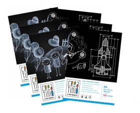 6x Blok techniczny Creatinio A4/10k - czarny
