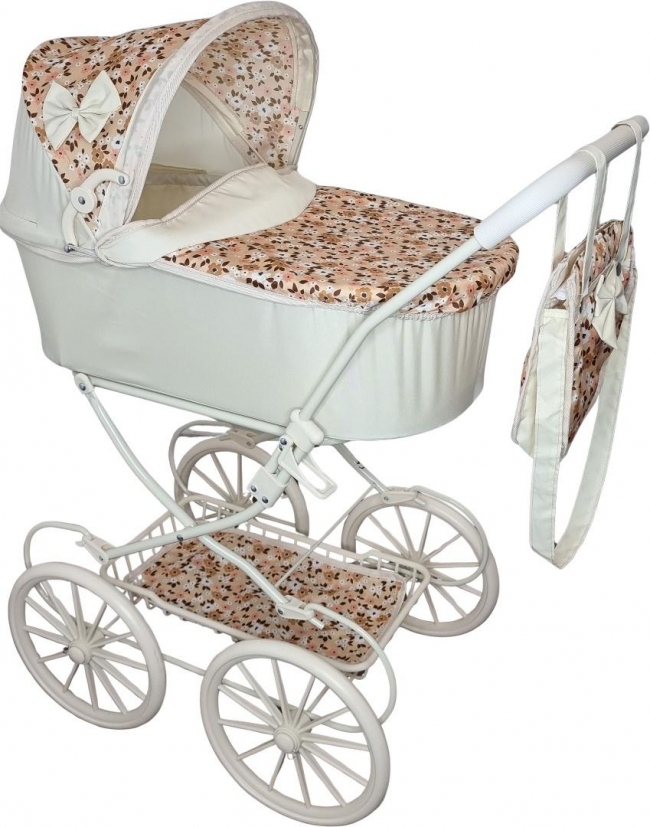 <img src='https://webimage.pl/pics/134/1/d5906058001134.jpg' style='height:440px' /> Wózek Retro dla lalek z torbą