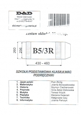 Okładka na książkć B5/3R